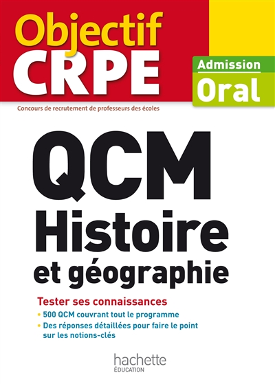 QCM histoire et géographie : admission, oral : tester ses connaissances