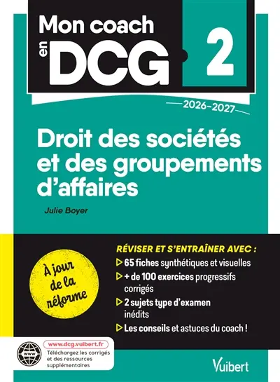 Droit des sociétés et des groupements d'affaires : DCG 2 : 2026-2027