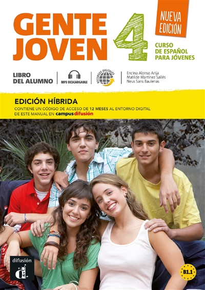 Gente joven 4, curso de espanol para jovenes, B1.1 : libro del alumno : edicion hibrida