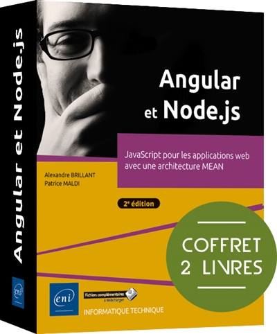 Angular et Node.js : développez le front end de vos applications web en JavaScript : coffret de 2 livres