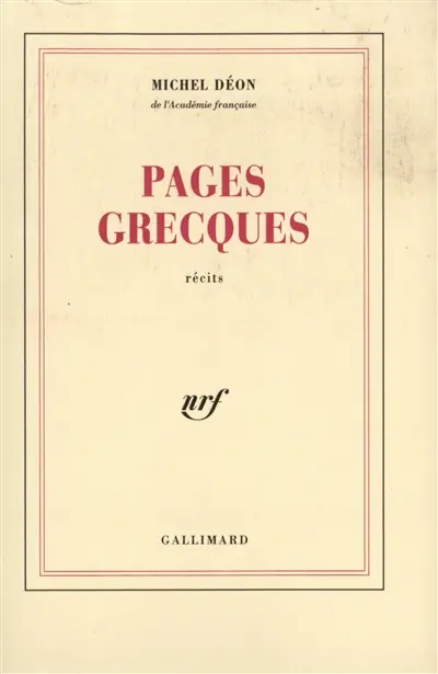 Pages grecques : récits