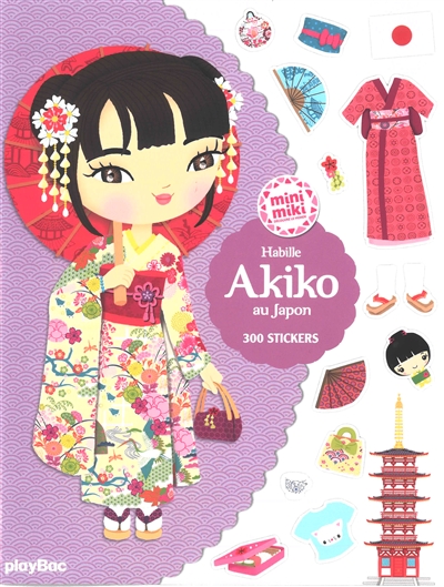 habille akiko au japon : 300 stickers