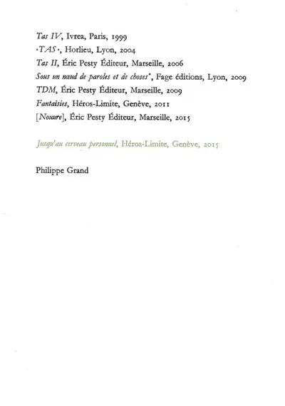 Jusqu'au cerveau personnel