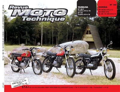 Revue moto technique, n° 22.1. Honda CB 125S-N-XL-TL/Yamaha DT 125F-DT 175F