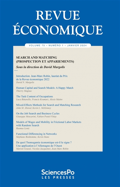 Revue économique, n° 75-1....
