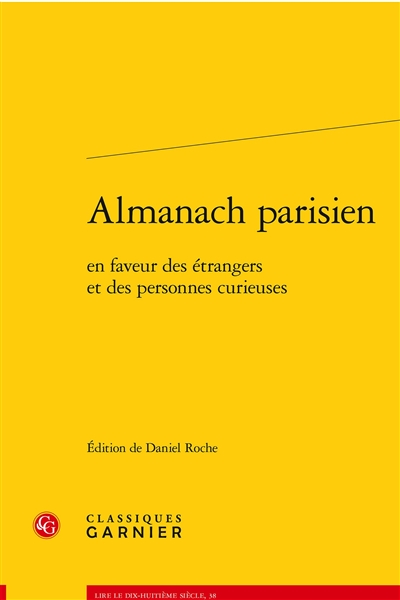 Almanach parisien en faveur des étrangers et des personnes curieuses