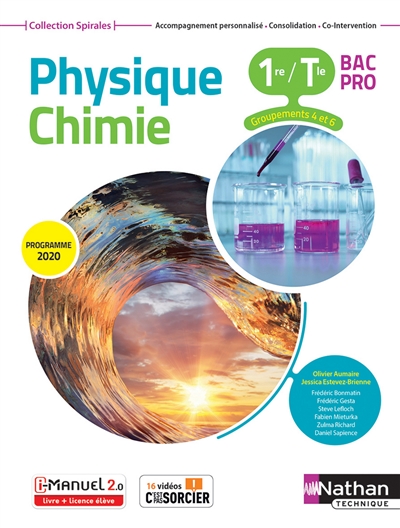 Physique chimie 1re-terminale groupements 3, 4, 5 et 6, bac pro : nouveaux programmes, réforme de la voie professionnelle