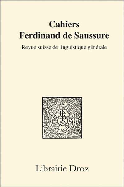 Cahiers Ferdinand de Saussure, n° 75