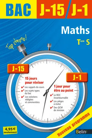 Maths terminale S : nouveau programme