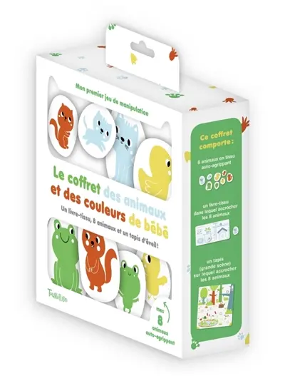 Le coffret des animaux et des couleurs de bébé : mon premier jeu de manipulation
