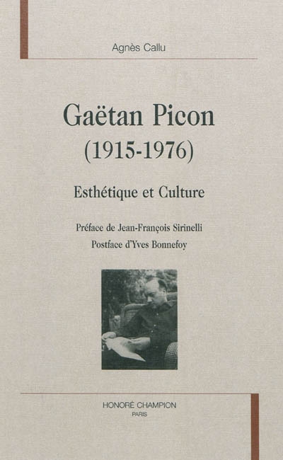 Gaëtan Picon (1915-1976) : esthétique et culture