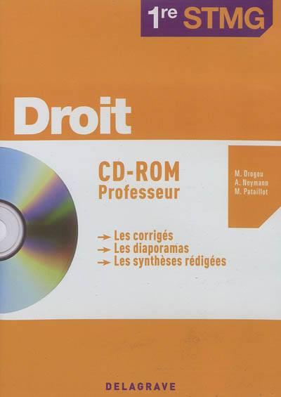 Droit 1re STMG : CD-ROM professeur