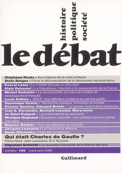 Débat (Le), n° 134