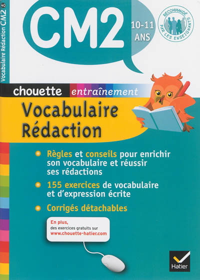 Vocabulaire rédaction CM2, 10-11 ans