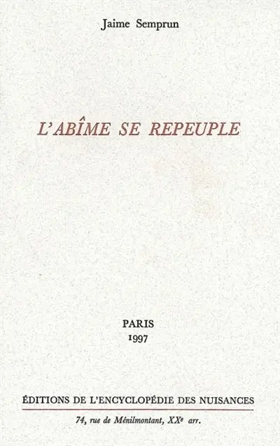 L'abîme se repeuple