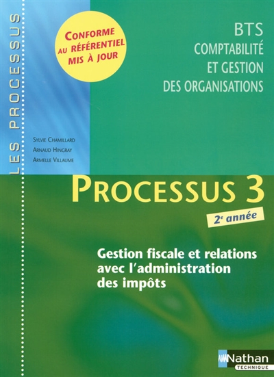 Processus 3, gestion fiscale et relations avec l'administration des impôts, BTS 2