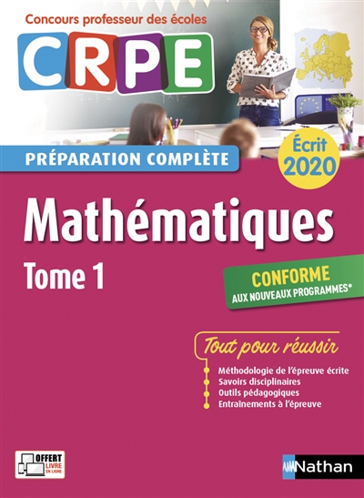 Mathématiques : CRPE, préparation complète, écrit 2020 : conforme aux nouveaux programmes. Vol. 1