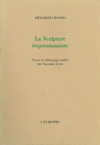 La sculpture impressionniste