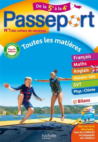 Passeport de la 5e à la 4e : toutes les matières : conforme au programme