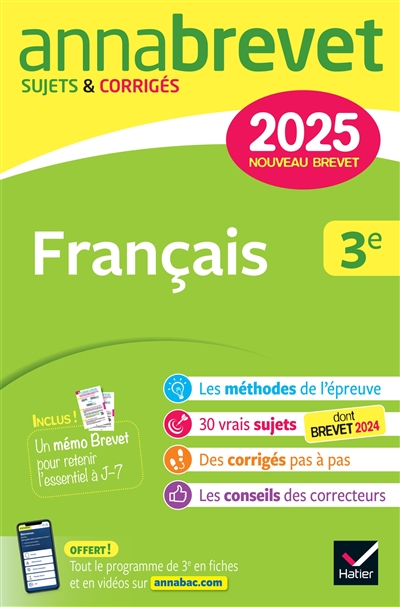 Français 3e : nouveau brevet 2025