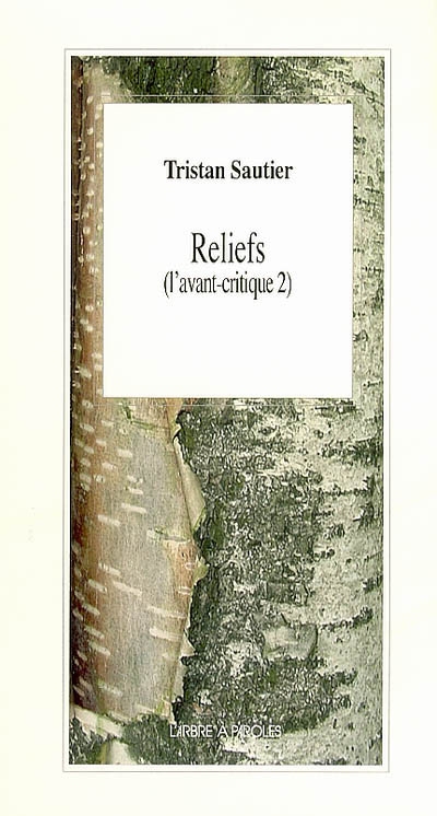 L'avant-critique. Vol. 2. Reliefs