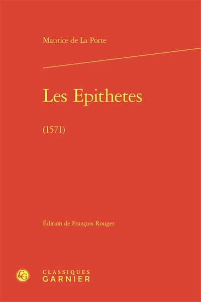 Les épithetes (1571)