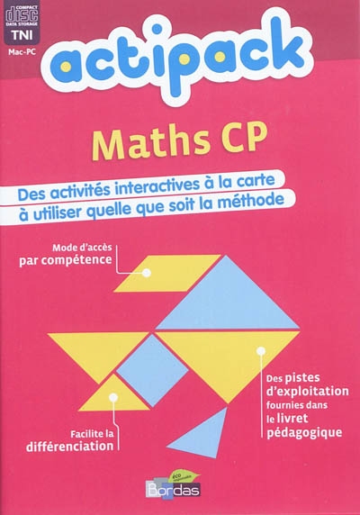 Actipack maths CP : des activités interactives à la carte à utiliser quelle que soit la méthode : CD-ROM Mac-PC