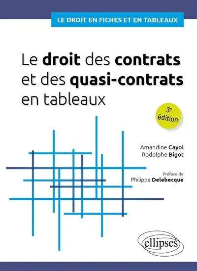 Le droit des contrats et des quasi-contrats en tableaux