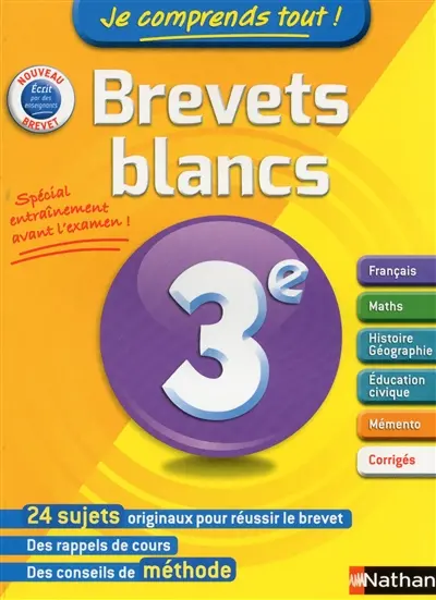 Je comprends tout ! brevets blancs 3e