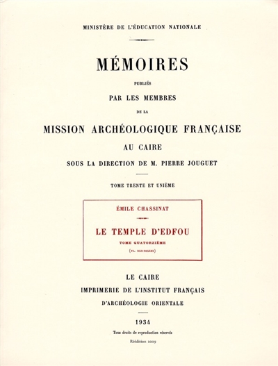 Le temple d'Edfou. Vol. 14. IF 46