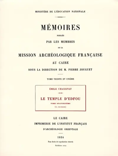 Le temple d'Edfou. Vol. 14. IF 46