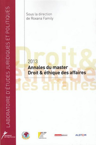 Annales du master Droit et éthique des affaires : 2013