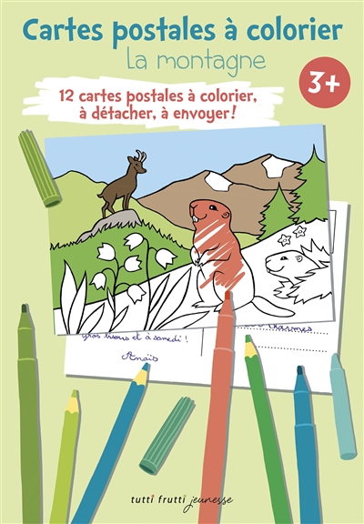 La montagne : cartes postales à colorier