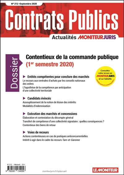 Contrats publics,...