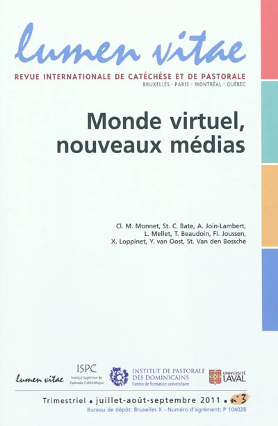 Lumen vitae, n° 3 (2011)....