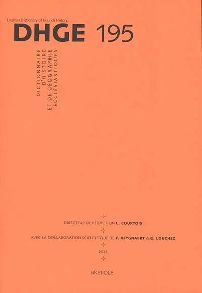 Dictionnaire d'histoire et de géographie ecclésiastiques. Vol. 33. Fascicule 195