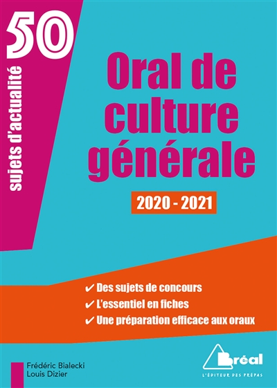 50 sujets d'actualité : culture générale : 2020-2021