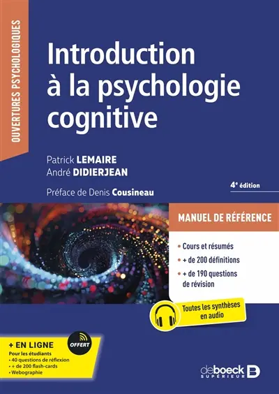 Introduction à la psychologie cognitive Introduction à la psychologie cognitive