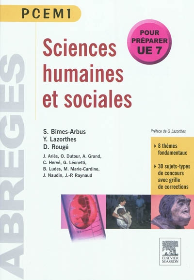 Sciences humaines et sociales : pour préparer UE7