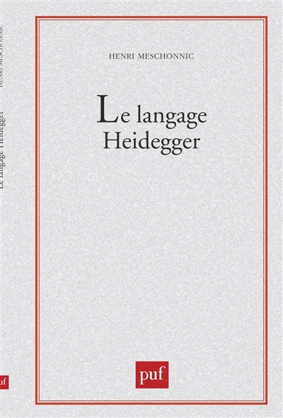 Le Langage Heidegger
