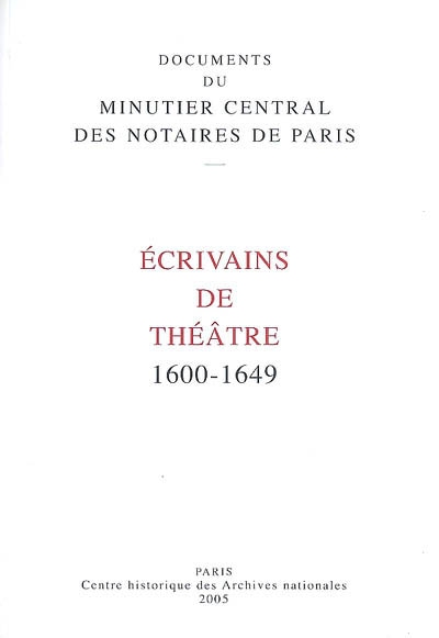 Ecrivains de théâtre : 1600-1649