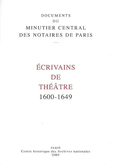Ecrivains de théâtre : 1600-1649