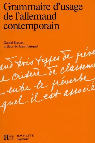 Grammaire d'usage de l'allemand contemporain