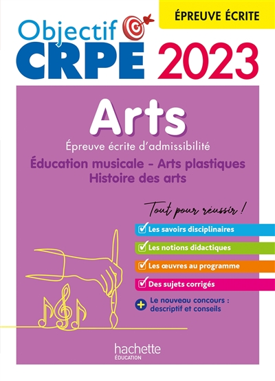 Arts : éducation musicale, arts plastiques, histoire des arts : épreuve écrite d'admissibilité, 2023