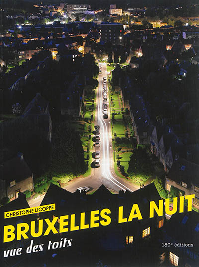 Bruxelles la nuit vue des toits. Brussel bij nacht, van op de daken. Brussels at night, seen from the rooftops