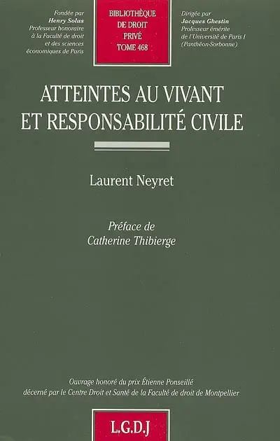 Atteintes au vivant et responsabilité civile
