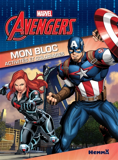 Avengers : mon bloc activités et coloriages : Black Widow et Captain America