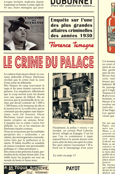 Le crime du Palace : enquête sur l'une des plus grandes affaires criminelles des années 1930