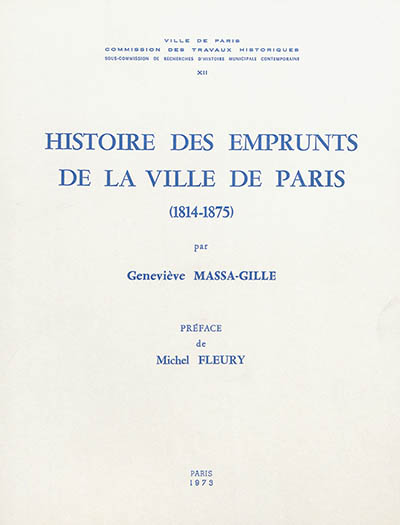 Histoire des emprunts de la ville de Paris : 1814-1875
