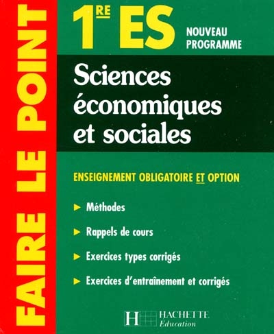 Sciences économiques et sociales, 1re ES